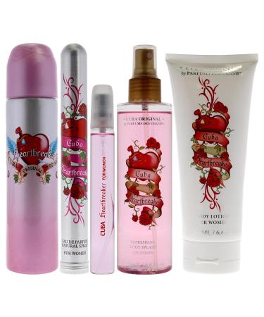 Cuba Cuba Must Have Heartbreaker Women 5 Pc Gift Set 3.4oz EDP Spray 1.17oz EDP Spray 0.5oz EDP Spray 6.7oz Body Spray 6.7oz Body Splash I0120738 - Buy Online on GoSupps.com