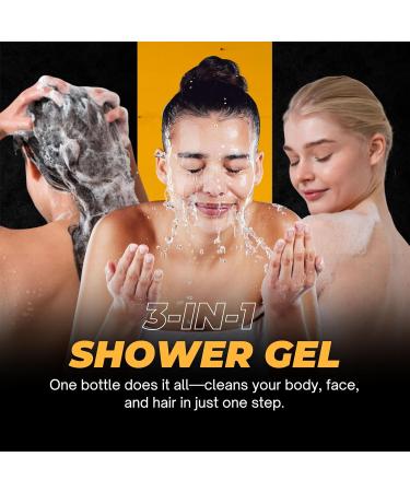  nishman NISHMAN Shower Gel Pure Touch 480ml 3-in-1 Formula for Body Hair & Face Gentle Daily Cleanser for Men with Invigorating Fragrance Moisturizing Gel for All Skin Types - Buy Online on GoSupps.com