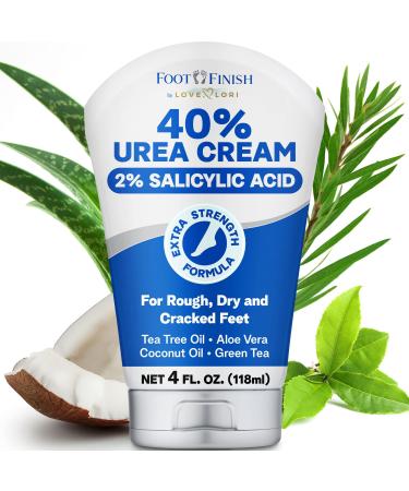 LOVE, LORI Urea Cream 40 Percent for Feet (4oz) - Foot Cream for Cracked Heel Repair - Intensive Foot Repair & Callus Remover for Feet - Foot Lotion that Helps Hydrate Feet & Repair Dry Skin