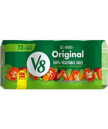 V8 Original 100% Vegetable Juice 11.5 Ounce Can (Pack of 12) - Tomato Blend, 11.5 Fl Oz - Buy Online on GoSupps.com