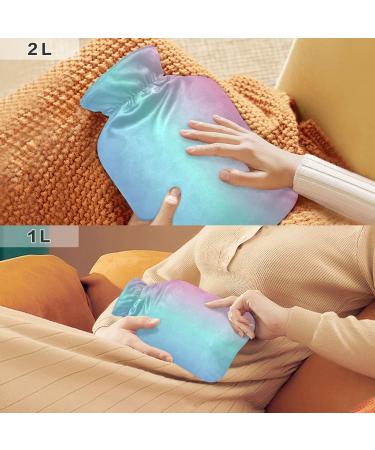 Color Gradient Heat Bottle (Blue-Pink) - Pain Relief & Warmers for Menstrual Cramps | 1L Hot Water Bottle for Feet & Bed - Buy Online on GoSupps.com