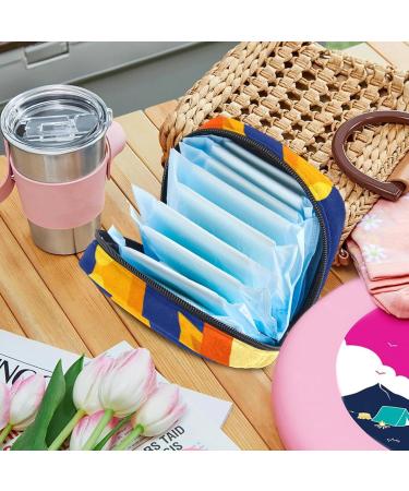 Storage Bags for Women's Bandages - Saxophone Pattern Large Menstrual Cup Cylinder Pocket Zip Closure - Multi-Colored Inserts for Tampons Panty Liners & More - Buy Online on GoSupps.com