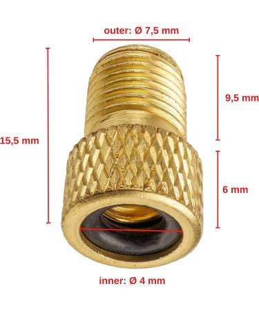 3 Pack Bicycle Valve Adapter for Dunlop & Sklaverand to Schrader | Presta Converter | DV + SV to AV | Wheel Valve Adapters - Buy Online on GoSupps.com