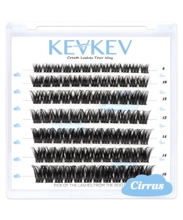 Lash Clusters 84 Pcs Cluster Lashes Eyelash Clusters DIY Cluster Eyelash Extensions Individual Lashes that Look Like Eyelash Extensions Natural Look Thin Band & Soft (Cirrus C-8-16mix) C-Mix (8-16mm) Cirrus