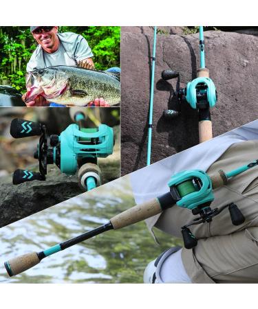 Sougayilang Baitcaster Combos - Light Baitcasting Rod & Reel Kit 5.9ft/6.9ft Left-Handed Fishing Rod Combo - Buy Online on GoSupps.com