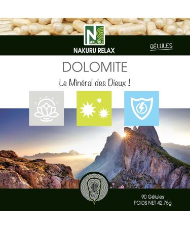 NAKURU | Dolomite | Relax Range | Made in France | The Mineral of the Gods! | (90 Capsules of 475mg / Net Weight: 42.8g) - Buy Online on GoSupps.com