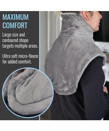 DMI Large Plush Microfleece Neck & Shoulder Heater | Contoured Heat Therapy for Muscle Relief | 4 Heating Levels & Auto Shutdown | FSA/HSA Eligible - Buy Online on GoSupps.com