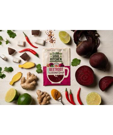 Thai style Beetroot and Coconut Soup | Soul Kitchen | Healthy Instant Soup | Vegan | Gluten Free | 12 x 25g  - Buy Online on GoSupps.com