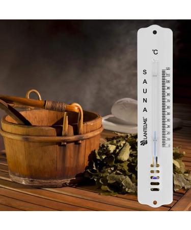 Lantelme 20cm Sauna Thermometer - Large 120 C Display - Metal White - Essential Sauna Accessory - Buy Online on GoSupps.com