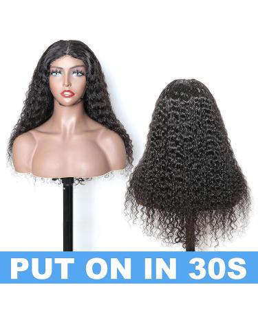 Ashart Wear and Go Water Wave Lace Front Wig for Black Women - 24 Inch Human Hair Glueless Wig with Pre Plucked 4x4 Closure - 180% Density - Buy Online on GoSupps.com