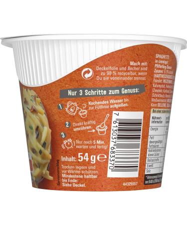 Buy Maggi 5 Minutes Terrine Spaghetti in Chanterelle Cream Sauce - 8-Pack Instant Pasta Ready Meal with Mushrooms 54g Each - Buy Online on GoSupps.com