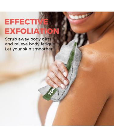 ZOMCHI 2-Piece Soap Bags Set - Gentle Roughness Exfoliating Soap Savers for Shower - Body Scrubbers for Bar Soap - Light Gray - Buy Online on GoSupps.com