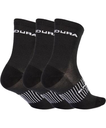 Endura CoolMax Race 3-P Cycling Socks for Men | L-XL Black - Best Performance & Comfort - Buy Online on GoSupps.com