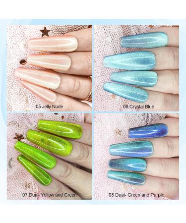 NAILGIL Cat Eye Gel Nail Polish with Magnet Jelly Blue Cat Eyes Gel Polish Galaxy Soak off Holographic Cats Eye Gel Polish Magnetic for Nail Art Manicure Salon DIY at Home- 06 Crystal Blue - Buy Online on GoSupps.com