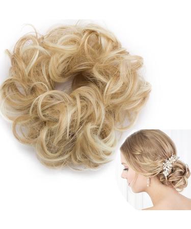 SEGO Hair Part Dutt Hair tie Hair extension Voluminous hair node extensions updos 50g 30g - dark blonde & blond #18H613-1