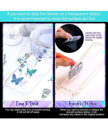 180 Pcs Holographic Flower and Butterfly Sticker Set - Waterproof Plant Decor Decals for Scrapbooking, Journal, Laptop - Glitter Adhesive Stickers for Planner, Water Bottle, Phone - Floral and Butterfly Design - Buy Online on GoSupps.com