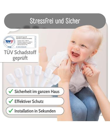 Sweet Safety 6x T V Certified Drawer Lock | No-Drill Child Safety Cabinet Locks | Glue-On Cupboard Protection for Kids - Buy Online on GoSupps.com
