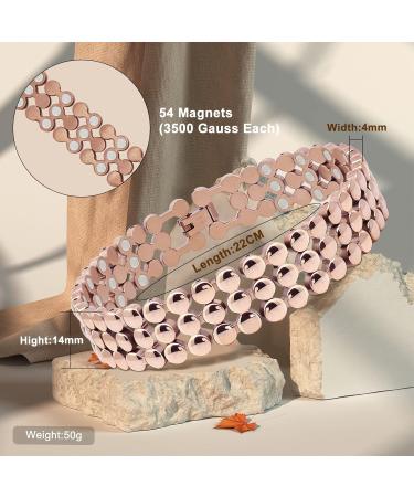 Shop Jeroot Titanium Steel Magnetic Bracelets for Women | Ultra-Strong 3500 Gauss Rose Gold Jewelry - Buy Online on GoSupps.com