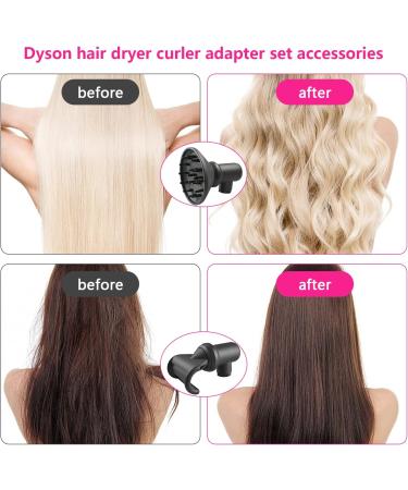 3-in-1 Hair Dryer Attachments for Dyson | Diffuser Adapter & Anti-Flying Nozzle - HD08/HS01 Compatible Accessories - Buy Online on GoSupps.com