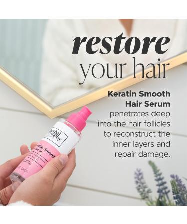Keratin Smooth Hair Serum - Nourishing & Smoothing Formula for Damaged Hair | Vegan Sulfate & Paraben Free - 3.38oz - Buy Online on GoSupps.com