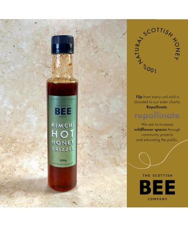 Kimchi Hot Honey Drizzle 200g - Locally Sourced Blossom Honey & Kimchi Brine for Zingy Dishes | The Scottish Bee Company - Buy Online on GoSupps.com
