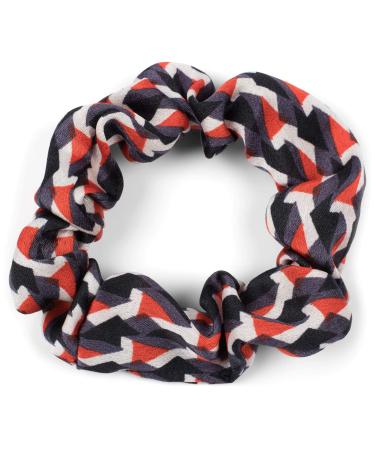 Stylbreaker Women s Elastic Hair Tie with Retro Pattern - Triangular Cloth Scrunchie in Red-Black-Gray - Braid Rubber Hair Band 04027015 - Buy Online on GoSupps.com