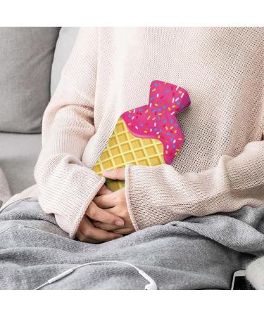 Strawberry Ice Cream Hot Water Bottle with Lid - Pain Relief & Foot Warmer | Rubber Hot Water Bag for Cold Therapy - Buy Online on GoSupps.com