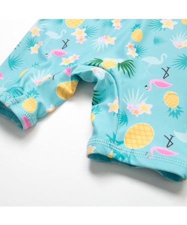 Bonverano Baby Girls Swimsuit UPF 50+ Long-Sleeve Pineapple One Piece - 3-6 Months - Buy Online on GoSupps.com