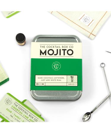 Mojito Cocktail Kit - The Cocktail Box Co. Premium Cocktail Kits - Make Hand Crafted Cocktails. Great Gift for Any Cocktail Lover and Makes The Perfect Travel Companion! (1 Kit)