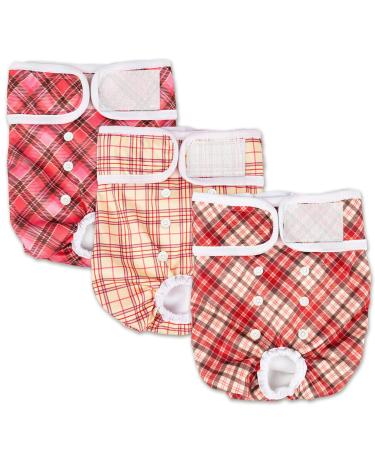 PET soft dog diapers for bitches reusable heat pants for bitches high -suction incontinence dog diapers 3 pieces (pattern 4 l) pattern 4 l