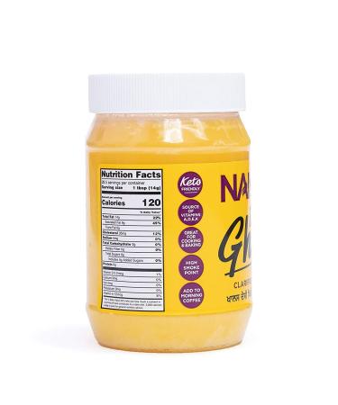 Nanak Desi Ghee Clarified Butter - Premium Quality, Keto & Paleo Certified, Lactose-Free, Source of Vitamins A & D - 14 oz (1 Pack) - Buy Online on GoSupps.com