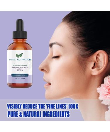 Organic Hyaluronic Acid Serum with Aloe & Chamomile - Anti-Aging Facial Moisturizer for All Skin Types (2 oz) - Buy Online on GoSupps.com