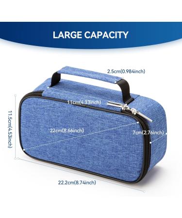 Gelozid Insulin Cooler Travel Case | Insulated Diabetic Medication Organizer Bag with Ice Packs - Blue - Buy Online on GoSupps.com