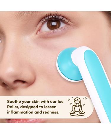 PURAVA Pino Aesthetic Ice Face Roller - Reduce Skin Irritation & Puffiness | Face Massager for All Skin Types | Green & White Face Sculpting Tool - Shop Now - Buy Online on GoSupps.com