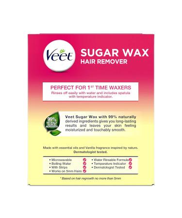 VEET Sugar Wax Hair Remover Kit - Floral Vanilla Fragrance - 250ml (Pack of 2) - Buy Online on GoSupps.com