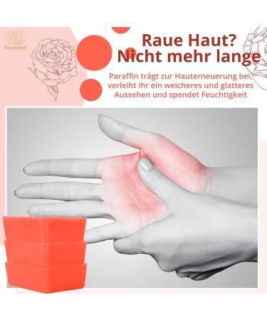 Kosmetex Rose Pink Paraffin Bath for Hands & Feet - 10x 500ml Heating Wax Block for Warmer - Buy Online on GoSupps.com