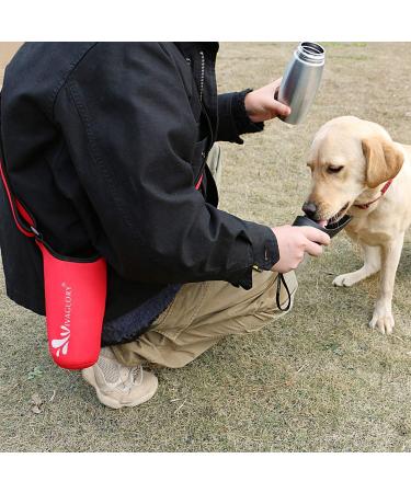Vivaglory 750ml Stainless Steel Dog Water Bottle & Neoprene Carrier | Ideal for Hiking & Travel with Pets - Buy Online on GoSupps.com