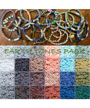 Box-O-Beads Clay Beads and Charms Bracelet Making Kit - 6000pcs Heishi Beads & Pendant Charms in 24 Earth Tone Colors - DIY Bracelet Kit for Kids & Teens - Buy Online on GoSupps.com