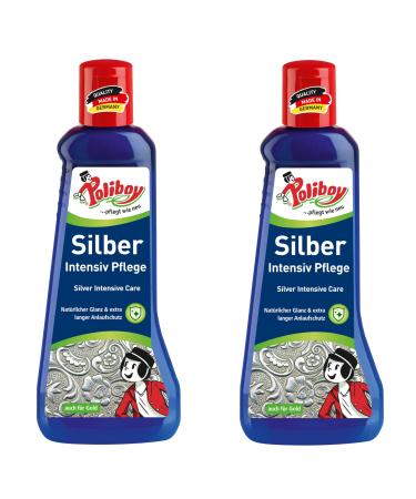 Poliboy silver intensive care - gentle polishing agent for silver jewelry - 2x 200ml - made in Germany Silver Intensive care 200 ml (2 Pack)