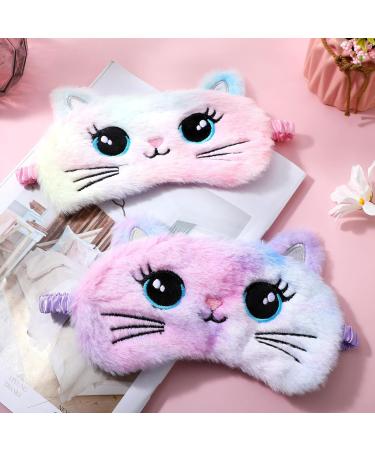 Soft 2-Pack Children s Sleeping Masks | Colorful Cats Eye Covers for Travel & Naps | Plush Eye Protection for Kids - Buy Online on GoSupps.com