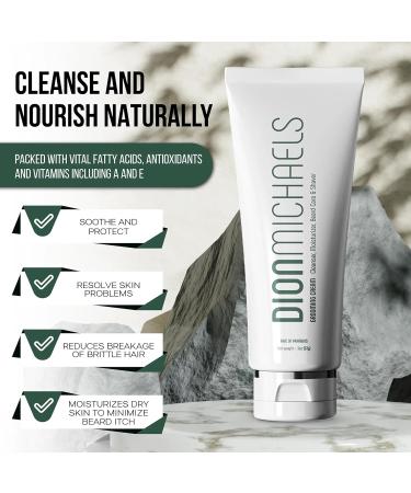 4-in-1 Men's Shaving Cream - Sensitive Skin Formula with Aloe Argan Oil & Shea Butter | Cleanser & Moisturizer - 3oz - Buy Online on GoSupps.com