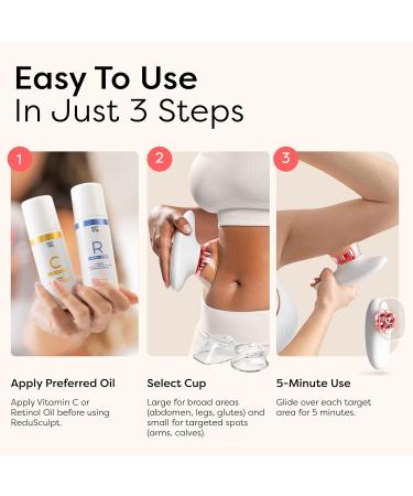 ReduSculpt Body Care Device with Vitamin C & Retinol Oils 3-Piece Cosmetic Toning & Massage Bundle for Smoother-Looking Skin - Buy Online on GoSupps.com