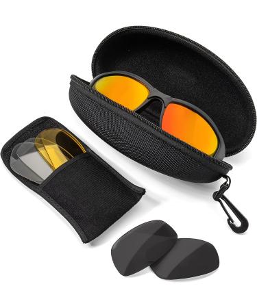 Interchangeable Lens Safety Glasses Kit | Anti-Fog, Anti-Scratch, UV Protection | Stylish Z87 Eyewear for Men and Women | Ideal for Sports, Shooting, Hunting - Buy Online on GoSupps.com