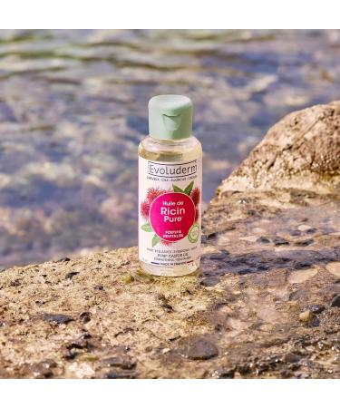 EVOLUDERM - Pure Castor Oil - Vegetable Oil - Hair Nails Eyelashes and Eyebrows - 100 ml - 100% Natural Origin - Vegan - Made in France - Pack of 3 x 100 ml - Buy Online on GoSupps.com