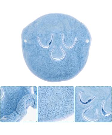 TOYANDONA Serviette Masque Visage en Polaire Corail Bleue Serviette Chaude Absorbante et Hydratante Visage Trois Trous et Bande R glable Amovible Domicile et Spa - Buy Online on GoSupps.com