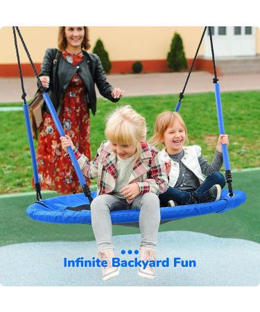 Trekassy 700lbs Round Tree Swing for Kids & Adults | 40 Diameter | Waterproof Oxford | Includes 2 Tree Hanging Straps - Buy Online on GoSupps.com