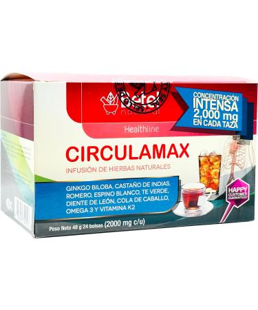Betel Natural Premium Circulamax Te Special Blend of Castanos De Indias Ginkgo Biloba and More - 24 Tea Bags