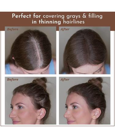 Melange Boutique Dark Brown Hairline Powder: Instant Root Touch-Up & Concealer for Thinning Hair - Gray Root Coverage Solution - Buy Online on GoSupps.com