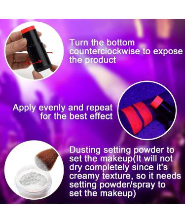 Latibell UV Black Light Reactive Pink Face Paint Stick (0.75 oz) - Neon Glow Makeup for Halloween SFX & Cosplay - Buy Online on GoSupps.com