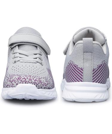 MURDESOT Kids Athletic Running Sports Sneakers - 8 Toddler Grey & Purple - Buy Online on GoSupps.com